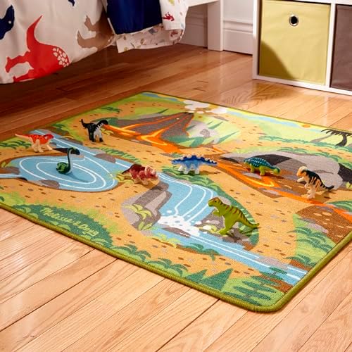 Melissa & Doug Melissa Doug Prehistoric Playground Dinosaur Activity Rug 39 x 36 inches -