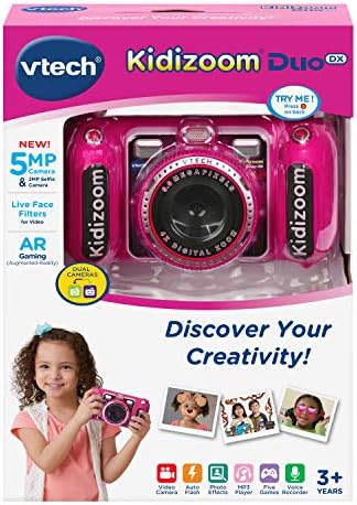 VTech KidiZoom Duo DX Digital Selfie Camera with MP3 Player Pink