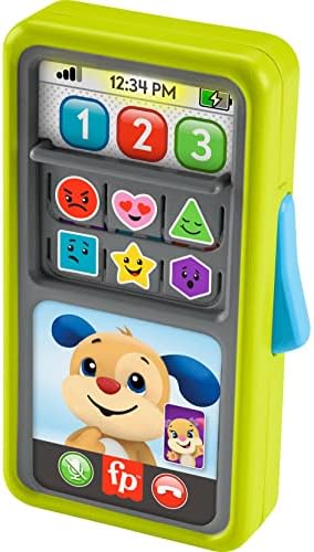 Fisher-Price Laugh Learn Baby Toddler Toy 2-in-1 Slide to Learn Smartphone with Lights