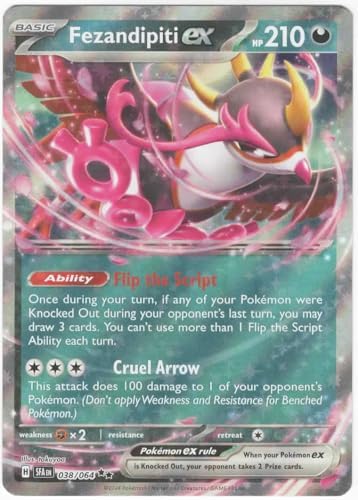 Pokemon - Fezandipiti ex 038064- Shrouded Fable - Double Rare Foil - Single Card