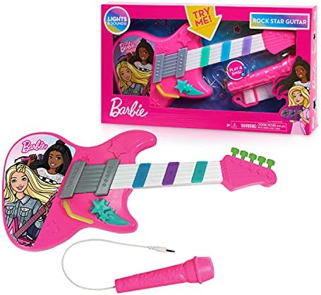 Barbie Rock Star Guitar Interactive Electronic Toy Guitar with Lights Sounds and