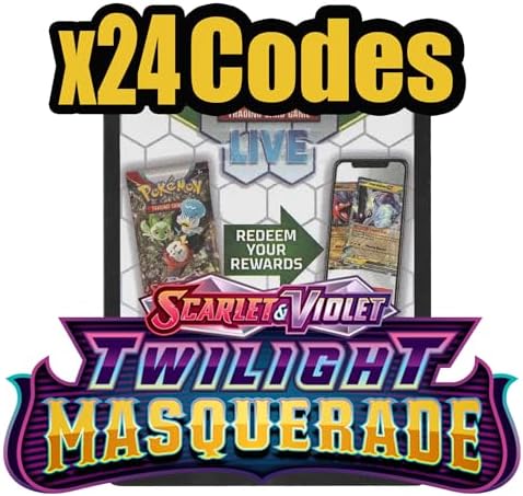 Pokemon Twilight Masquerade - Pokemon Code Cards x24 - RedeamableUnused
