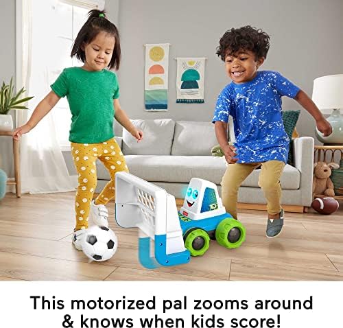 Fisher-Price Electronic Soccer Game Goaldozer Toy Motorized Net with Lights Sounds for