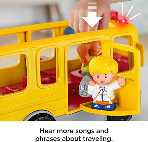 Fisher-Price Little People Musical Toddler Toy Sit with Me School Bus with Lights Sounds