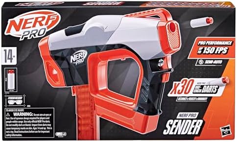 Nerf Pro Sender Half-Length Semi Automatic Dart Blaster 150 FPS 30 Nerf Pro Half-Length