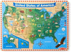 Melissa & Doug Melissa Doug USA Map Sound Puzzle - Wooden Puzzle With Sound Effects 40 pcs
