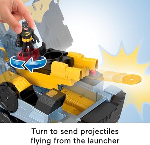Fisher-Price Imaginext DC Super Friends Batman Toy Transforming Bat-Tank with Lights
