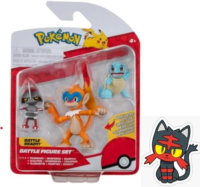 Pokemon Clip n Go Battle Feature Figure Set Multi-Pack Action Ready Pack Plus Bonus