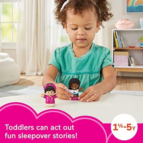 Fisher-Price Little People Toddler Barbie Sleepover Figure Set with 2 Characters for