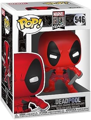 Funko 44154 POP. Bobble Marvel 80th-First Appearance Deadpool Figure Multicolour 3.75