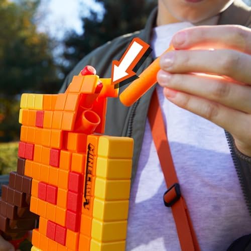 Nerf Minecraft Firebrand Dart Blasting Axe 6 Nerf Elite Foam Darts Design Inspired by