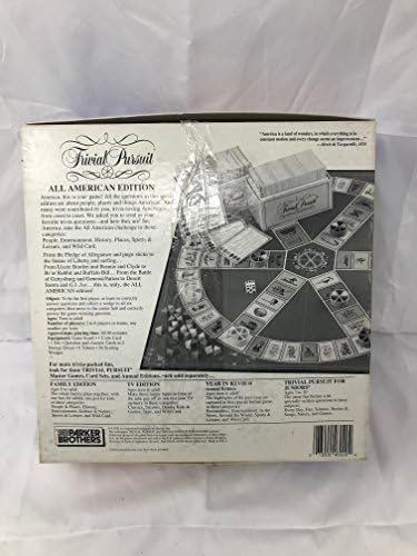 Hasbro Parker Brothers Trivial Pursuit All American Edition 1993
