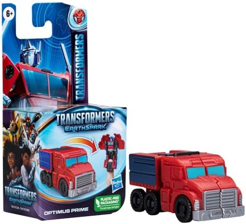 Transformers EarthSpark Tacticon Optimus Prime Figure 6 cm Robot Toy for Age 6