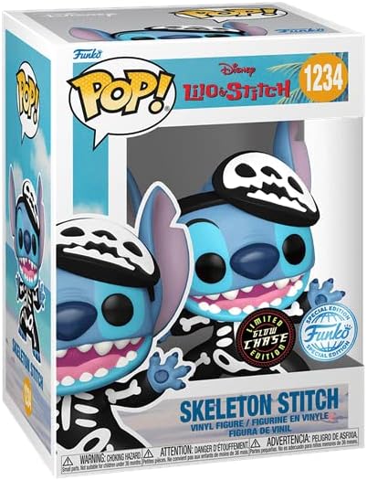 Funko POP Disney Lilo Stitch 1234 - Skeleton Stich Glow Chase - Vinyl Figure