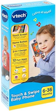 VTech Touch and Swipe Baby Phone Pink