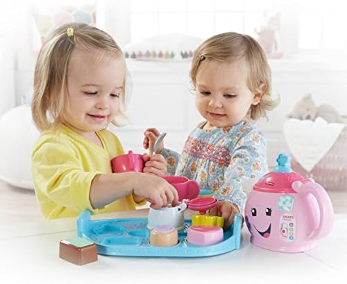 Fisher-Price Toddler Toy Laugh Learn Sweet Manners Tea Set with Music Lights for