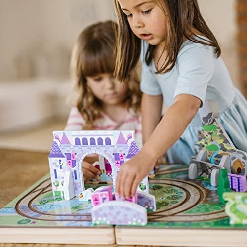 Melissa & Doug Melissa Doug 19-Piece Wooden Take-Along Tabletop Kingdom - Carriage Horse