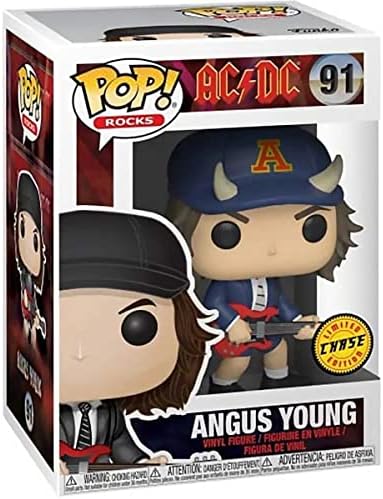 Funko Angus Young ACDC Chase Bundled with EcoTEK Pop Protector Funko Pop Rocks
