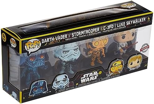 Funko Star Wars Pack 4 Figurines POP Movies Vinyl Retro Series 9 cm