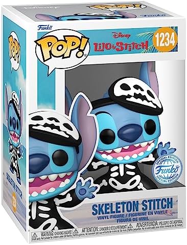 Funko Pop Disney Lilo Stitch - Skeleton Stitch 1234 Common Multicolor Vinyl 1234