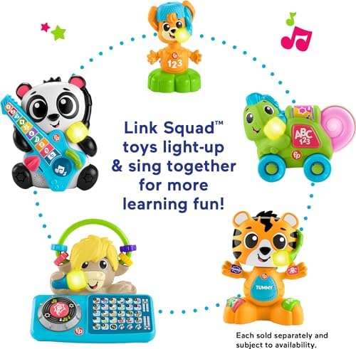Fisher-Price Baby Learning Toy Link Squad Jam Count Panda with Music Lights for Ages 9