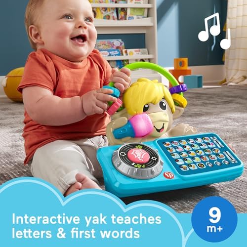 Fisher-Price Baby Learning Toy Link Squad A to Z Yak with Interactive Music Lights for