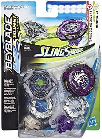 Beyblade Burst Turbo Slingshock Dual Pack Morrigna M4 Tornado-X Yegdrion Y4-2 Right-Spin