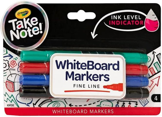 Crayola Take Note Chisel Tip Dry Erase Markers At Home Activities Broad Line Multicolor 4