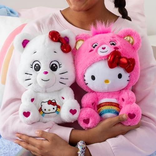Care Bears Hello Kitty Loves Cheer Bear 10 Plush 2-Pack - Soft Huggable Material