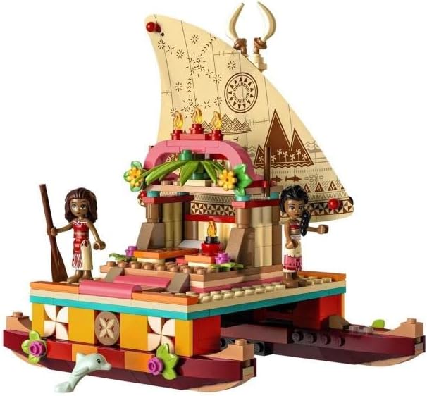 LEGO Disney Princess Moana's Wayfinding Boat Building Toy 43210 Disney Princess Toy Set with Moana and Sina Mini-Doll