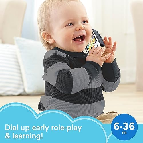 Fisher-Price Laugh Learn Baby Toddler Toy Smart Phone with Music Lights Learning Songs