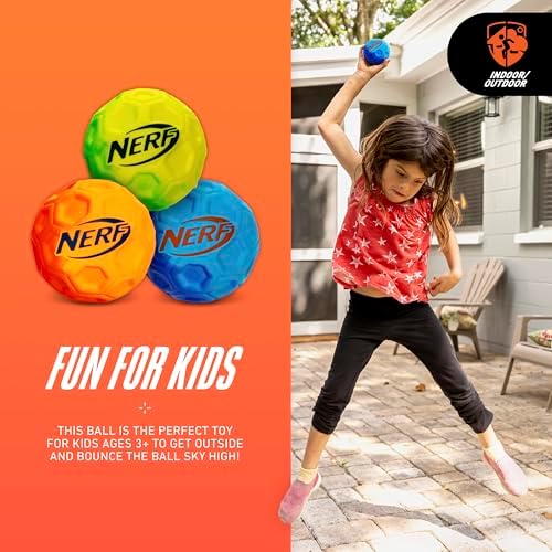 Nerf Extreme High Bounce Ball - Bouncy Ball for Sports - Indoor Outdoor Fun - Durable