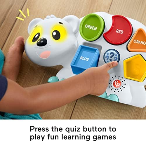 Fisher-Price Toddler Learning Toy Linkimals Puzzlin' Shapes Polar Bear with Lights Music