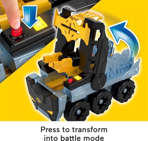 Fisher-Price Imaginext DC Super Friends Batman Toy Transforming Bat-Tank with Lights