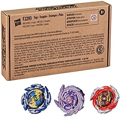 Beyblade Burst Surge Speedstorm Thunder Threat 3-Pack - Kolossal Fafnir F6 Spear Dullahan