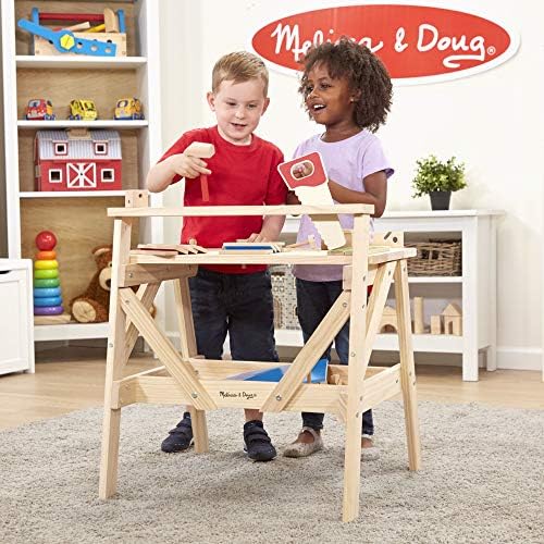 Melissa & Doug Melissa Doug Solid Wood Project Workbench Play Building Set