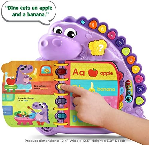 LeapFrog Dino's Delightful Day Alphabet Book Purple
