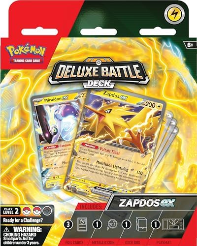 Pokemon TCG Zapdos ex Deluxe Battle Deck Ready-to-Play 60-Card Deck