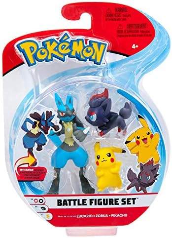 Pokemon Battle Figure Multipack Set - Features 2-Inch Pikachu and Zorua Figures Plus