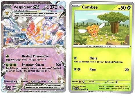 Pokemon Vespiquen ex 096197 Double Rare - Obsidian Flames - Pokemon Evolution 2 Card Lot