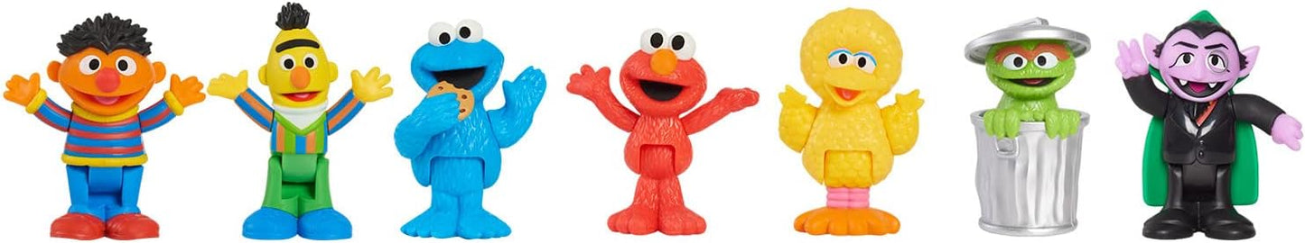 Just Play Sesame Street Neighborhood Friends 7-piece Poseable Figurines for Ages 2 Up by