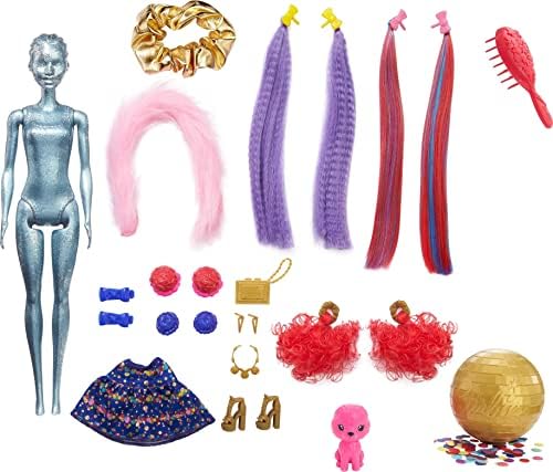 Barbie Color Reveal Glitter Hair Swaps Doll