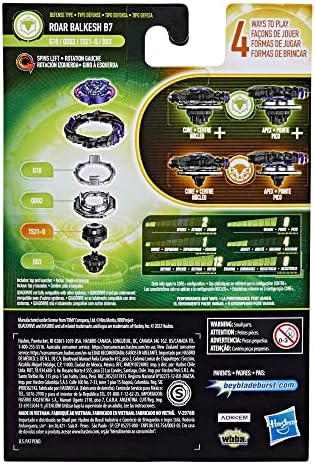 BEYBLADE Burst QuadDrive Roar Balkesh B7 Spinning Top Starter Pack - DefenseStamina Type