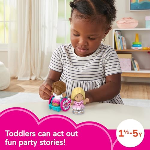 Fisher-Price Little People Toddler Barbie Party Figure Set with 2 Characters for