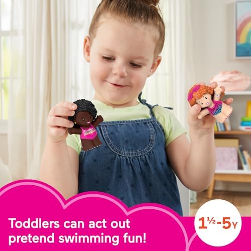 Fisher-Price Little People Toddler Barbie Swimming Figure Set with 2 Characters for