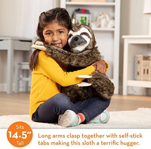 Melissa & Doug Melissa Doug Lifelike Plush Sloth Stuffed Animal 12W x 14.5H x 9D in