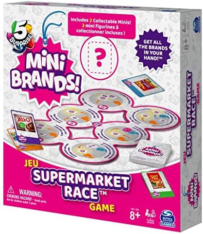 Spin Master 6063724 Surprise Mini Brands Supermarket Race Board Game