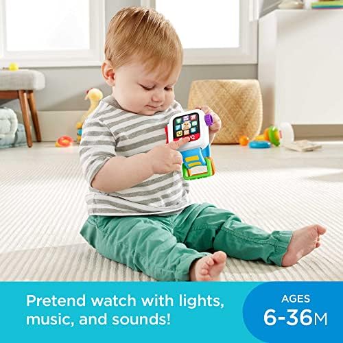 Fisher-Price Baby to Toddler Toy Laugh Learn aTime to Learn Smartwatch with Lights Music