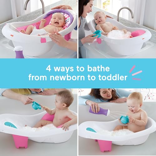 Fisher-Price Baby to Toddler Bath 4-In-1 Sling 'N Seat Tub with Removable Infant Support