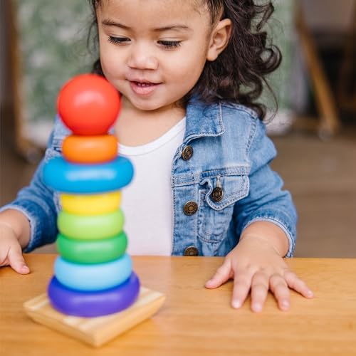 Melissa & Doug Melissa Doug Rainbow Stacker Wooden Ring Educational Toy - Wooden Rainbow